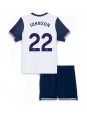 Tottenham Hotspur Brennan Johnson #22 Domácí dres pro děti 2024-25 Krátký Rukáv (+ trenýrky)